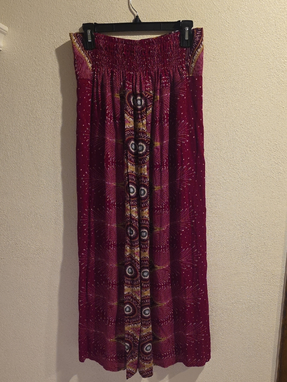 Laika Bohemian Smocked Waist Harem Split Leg Pants